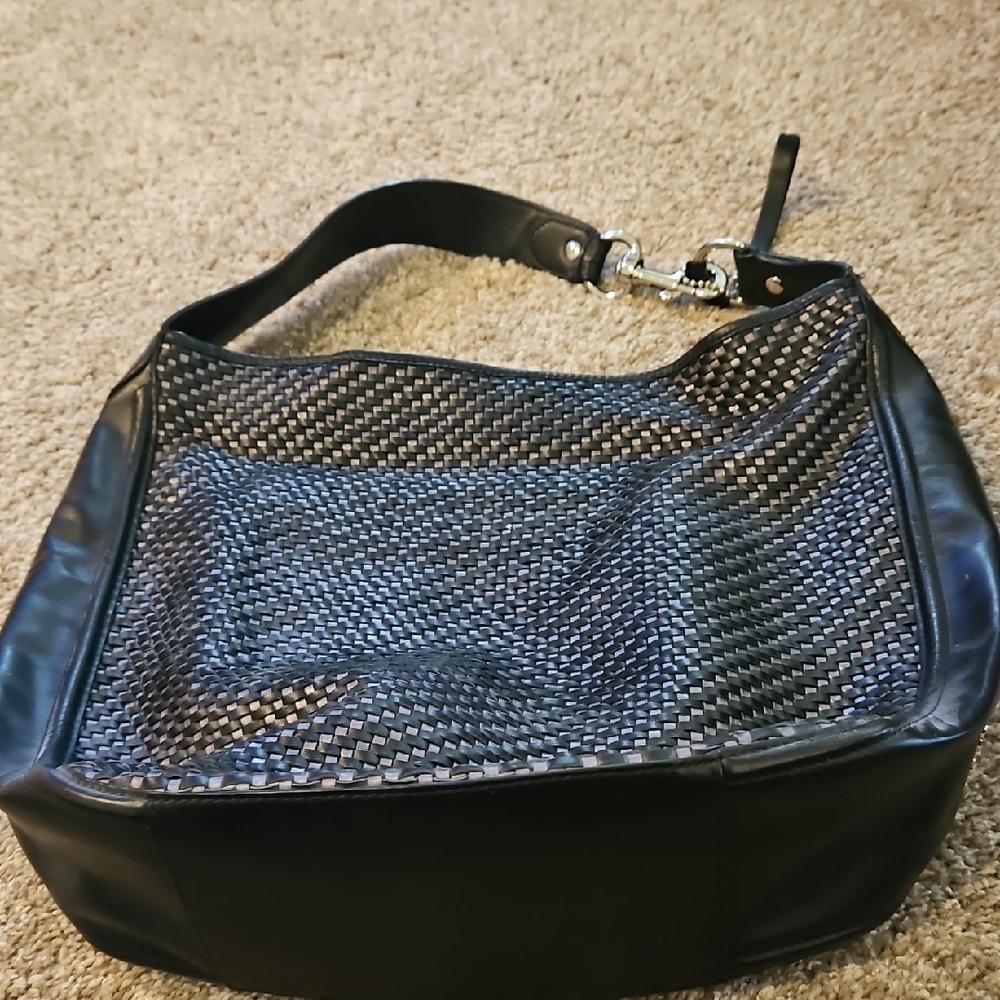 Elegant Black Woven Women's Bag
